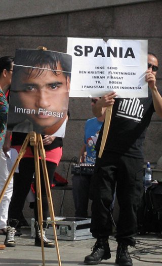 SIAN benyttet også anledningen til å vise solidaritet for den forfulgte eksmuslimen Imran Firasat.