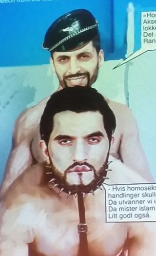 Rana og kosegutten Basim i uislamsk samkvem (Thomas Knarvik)