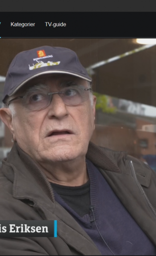 Louis Eriksen, gammelkommunist med fravær av omsorg for landet som ga ham alt. (skjermdump NRK Nyheter)